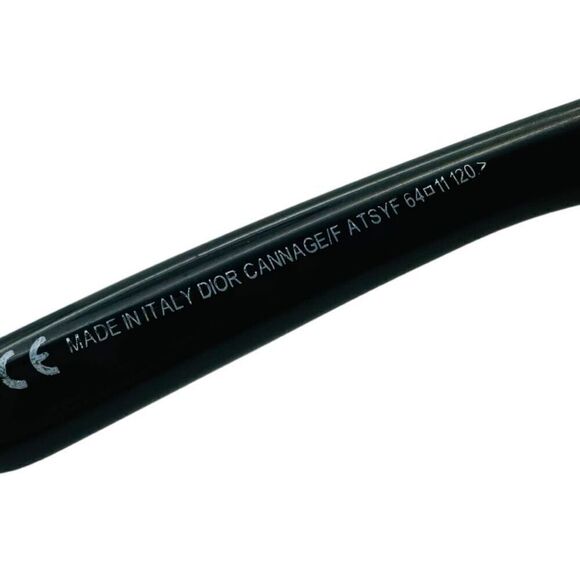 CHRISTIAN DIOR Sunglasses Cannage Black Quilted Luxury Designer Silver Logo Seri - Picture 5 of 12